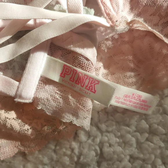 LAST DAY! Victoria's Secret PINK Wildflower Tie Dye Strappy Lace Bralette- NWOT - Picture 9 of 9